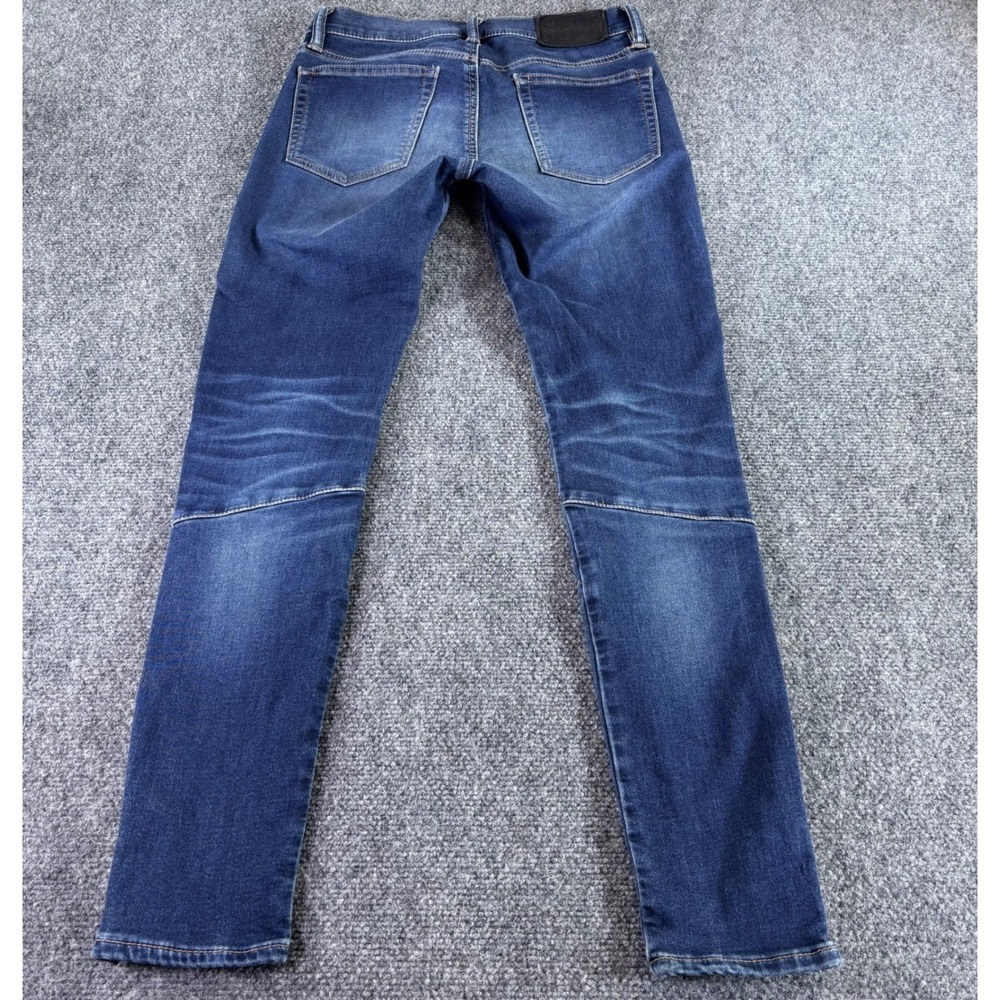 Polo Ralph Lauren Skinny Jeans Womens 28 Blue Moto Ankle Zip Biker Mid Rise - Picture 2 of 9